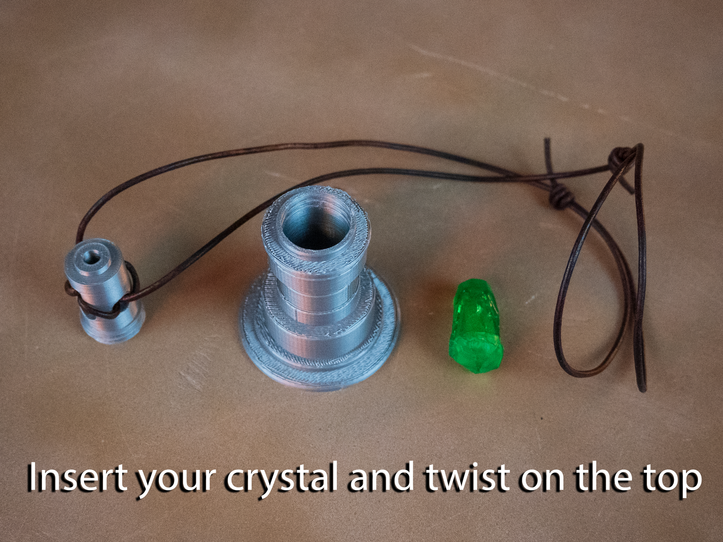 Lightsaber Hilt Kyber Crystal Necklace