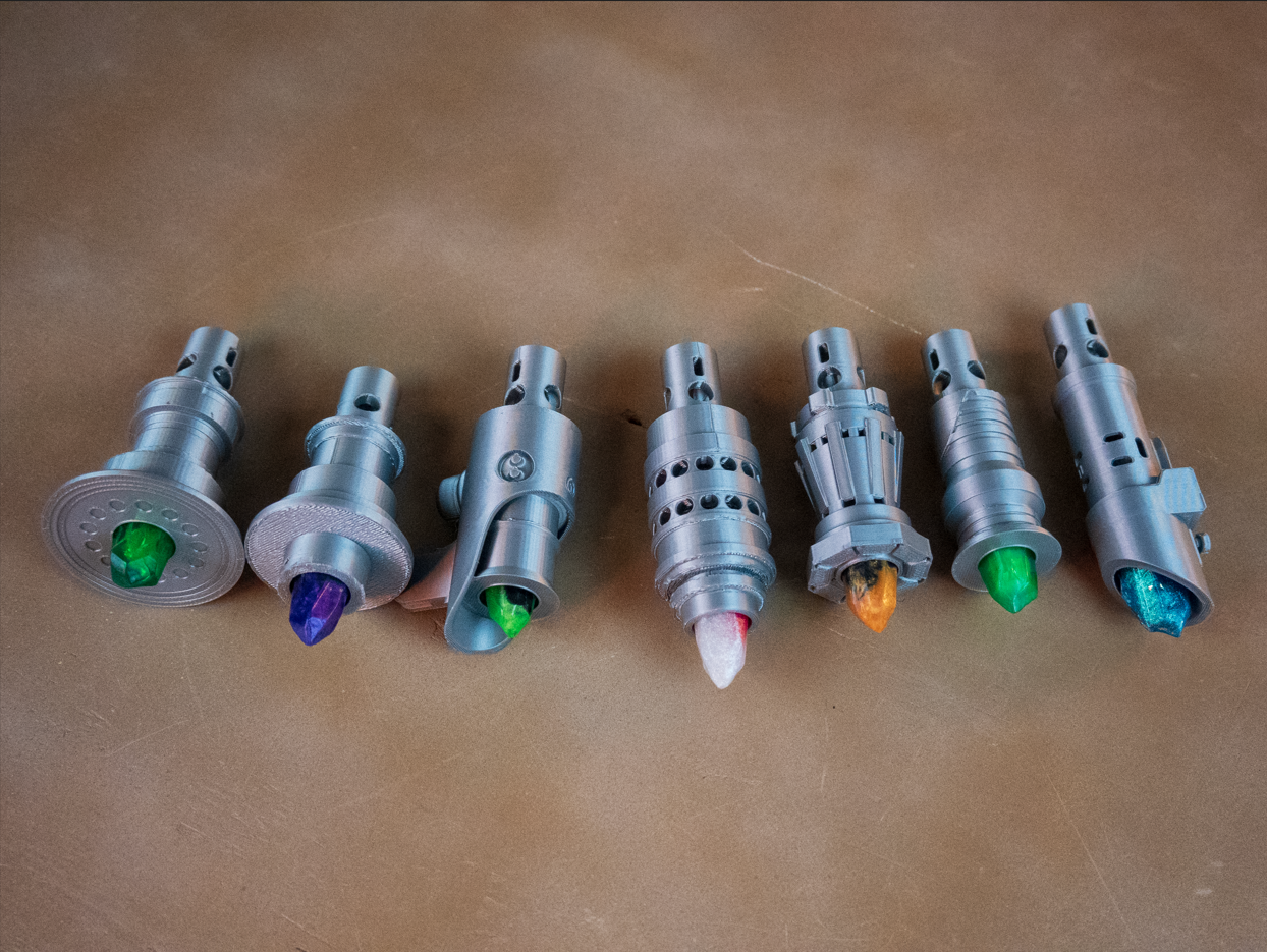 Lightsaber Hilt Kyber Crystal Necklace