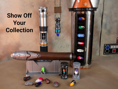 Lightsaber Hilt Kyber Crystal Necklace