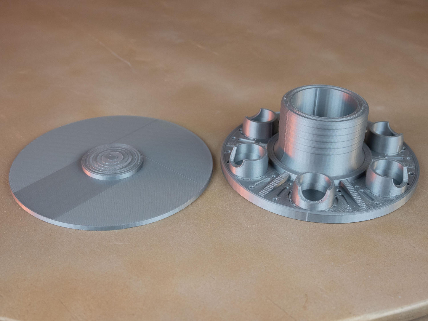 Vertical Lightsaber Stand with Crystal Display – Rotating Base