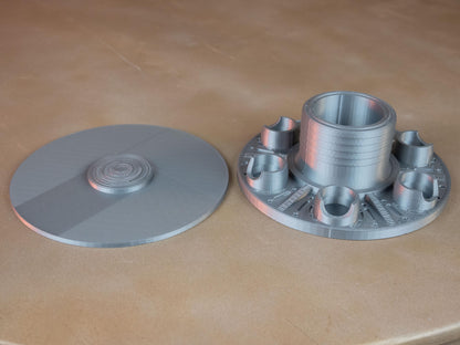 Vertical Lightsaber Stand with Crystal Display – Rotating Base